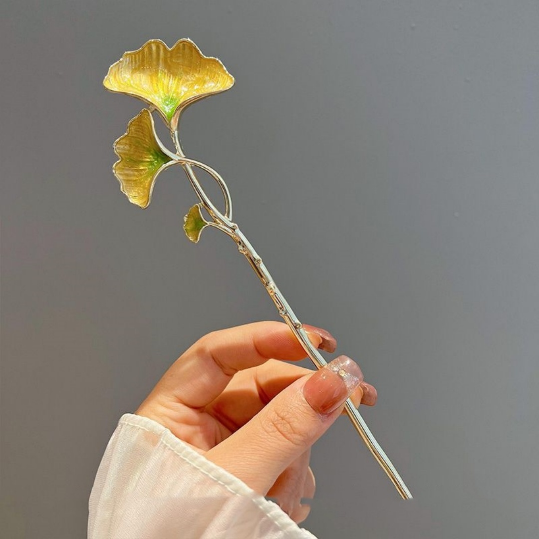 Hi Tech Accessories - Nieuwe Chinese stijl ginkgo blad haarspeld