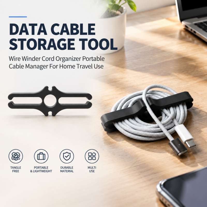 Travel Cable Organizer - Datakabel opbergtool, draadoproller, snoerorganizer, draagbare kabelmanager