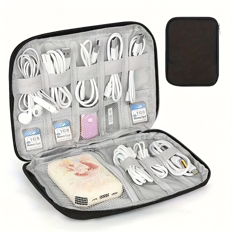 Tech Accessories Travel Organizer Pouch - 1PC Reiskabel-organizer met meerdere vakken voor
