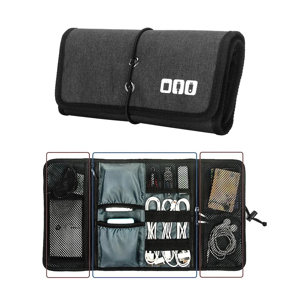 Tech Accessories Travel Organizer Pouch - Elektronische organizer Snoerzakje, reiskabeloplader Telefoonaccessoires Tasorganisator