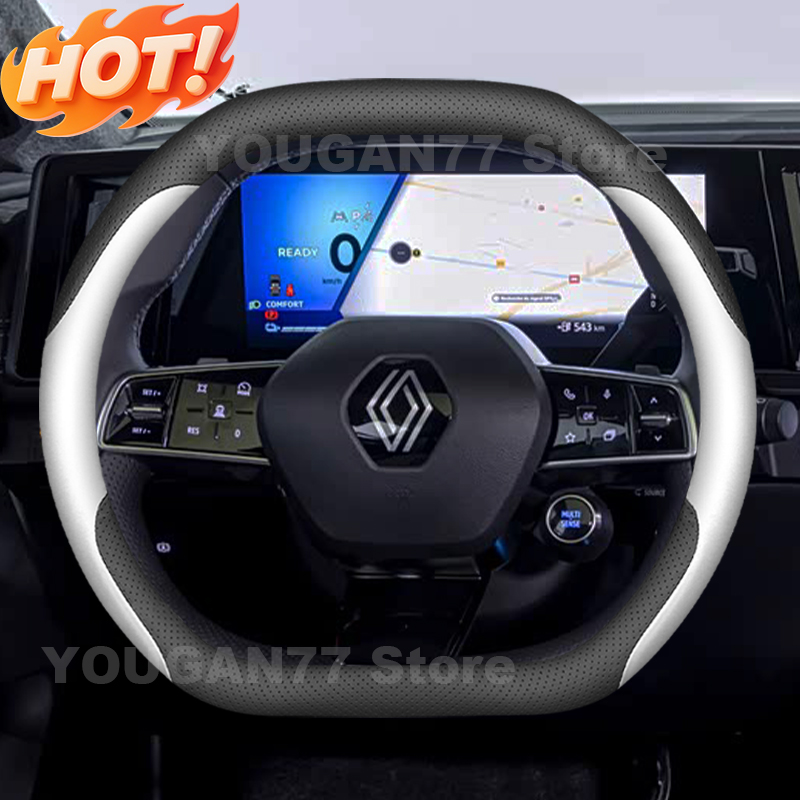 Tech Accessories Hub - Lederen stuurwielhoes voor Renault Austral Rafale