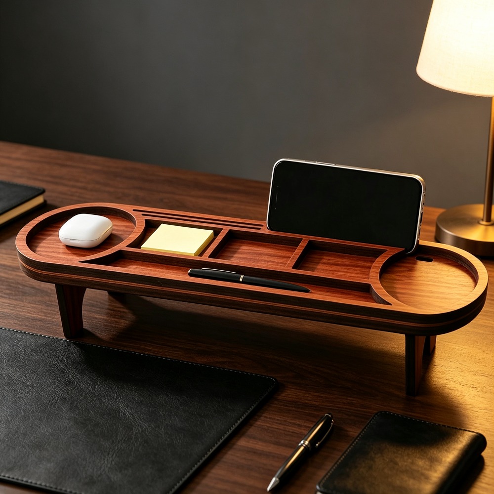 Houten bureau-organizer met te - Tech Office Accessories recensie en prijs