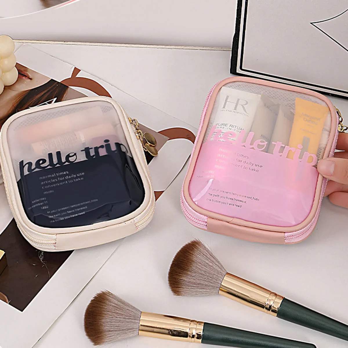 Transparante draagbare cosmeti - Travel Cable Organizer recensie en prijs